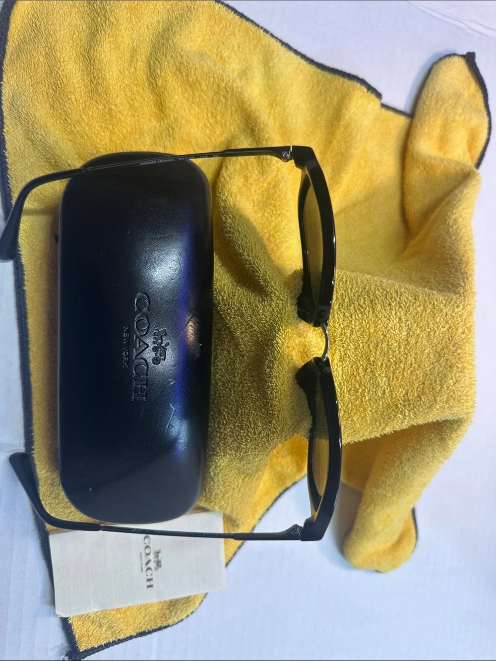 Coach Men’s Black Sunglasses with Black Case